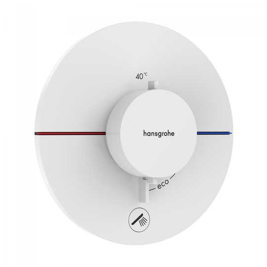 Термостатичний змішувач Hansgrohe ShowerSelect Comfort S, 1 споживач та додатковий вихід, білий матовий (15562700) Для ванни, Для душа Білий матовий