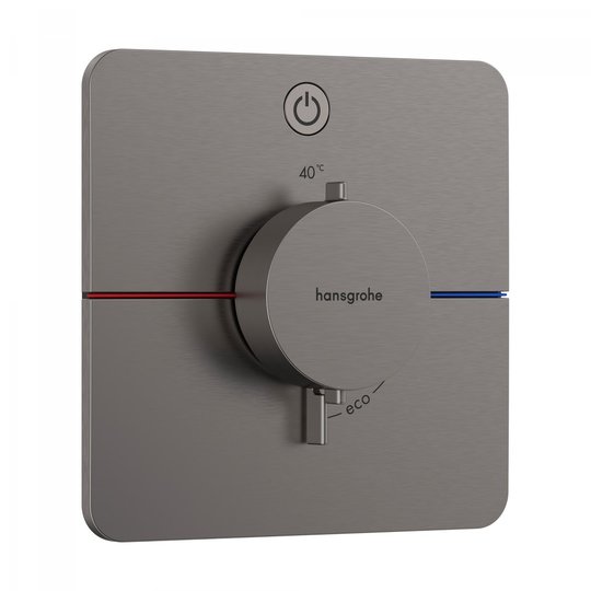 Термостатичний змішувач на 1 споживача Hansgrohe ShowerSelect Comfort Q, чорний матовий хром (15581340) Для ванни, Для душа Черный матовый хром