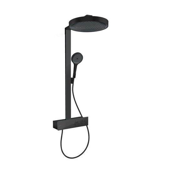 Душова система з термостатом Hansgrohe Rainfinity 360 1jet із ShowerTablet 350, чорний матовий (26853670) Душові стійки Чорний матовий