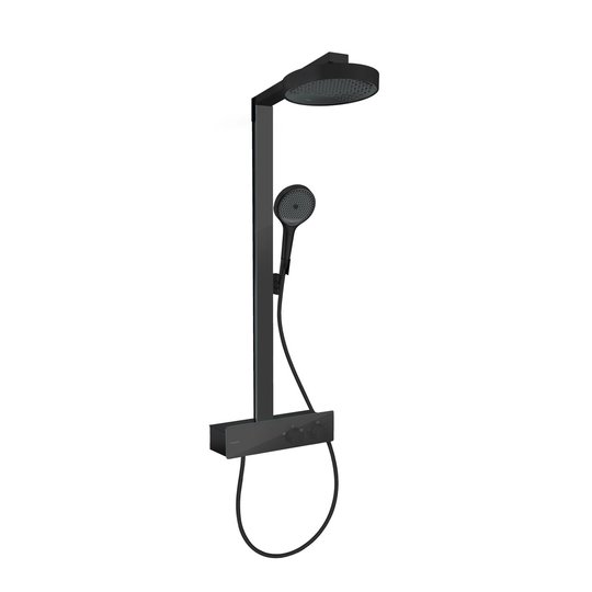 Душевая система с термостатом Hansgrohe Rainfinity 250 1jet EcoSmart, черный матовый (28742670) Душевые стойки Черный матовый