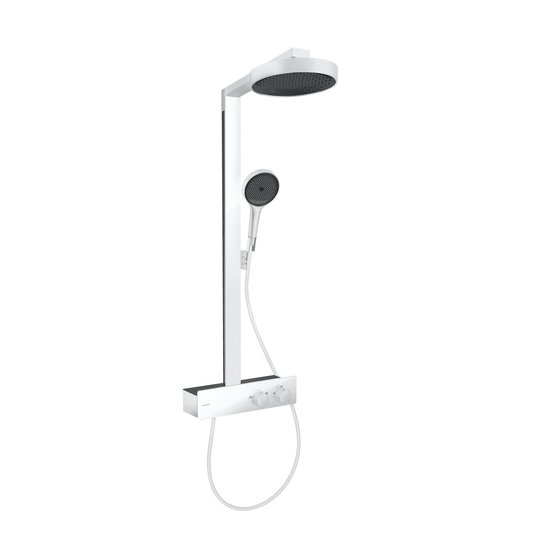 Душевая система с термостатом Hansgrohe Rainfinity 250 1jet EcoSmart, белый матовый (28742700) Душевые стойки Белый матовый