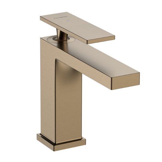 Смеситель для раковины Hansgrohe Tecturis E 110 CoolStart, без донного клапана, бронза (73016140) Для раковины Бронза
