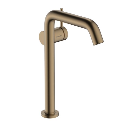 Смеситель для раковины Hansgrohe Tecturis S 240 Fine CoolStart, с донным клапаном push-open, бронза (73373140) Для раковины Бронза