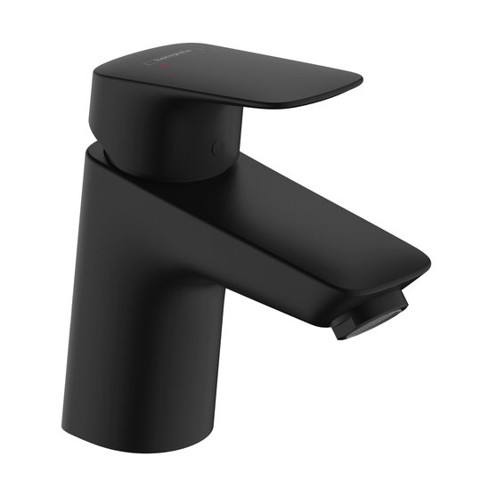 Змішувач для раковини Hansgrohe Logis, без донного клапана, чорний матовий (71071670) Для раковини Чорний матовий