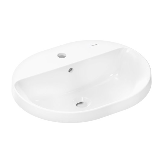 Раковина встраиваемая 45х55 см Hansgrohe Xuniva U, белый (60161450) Встраиваемые сверху Овальные