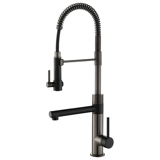 Смеситель для кухни Kraus Artec Pro, черный матовый/черная нержавеющая сталь (KPF-1603MBSB) Для кухни Черный матовый/черная нержавеющая сталь