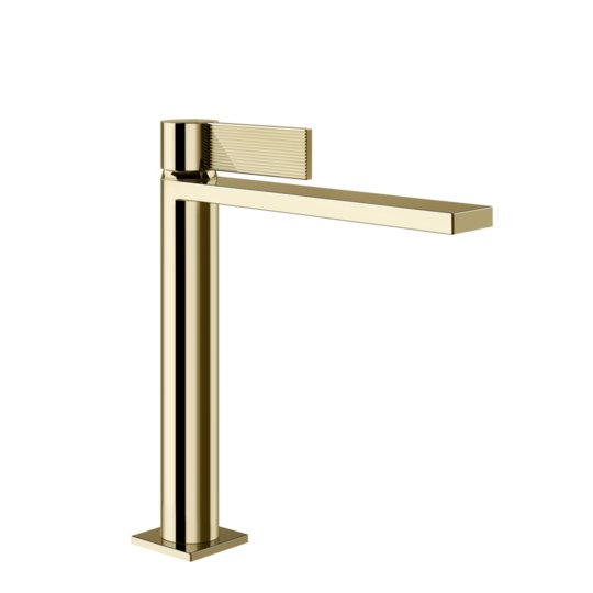 Смеситель для раковины Gessi Inverso Rigato, без донного клапана, Brass PVD (73506-710) Для раковины Латунь PVD