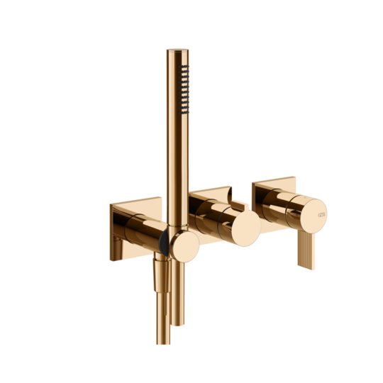 Змішувач для душу Gessi Inverso Rigato, Warm Bronze PVD (73536-735) Для душа Бронза PVD