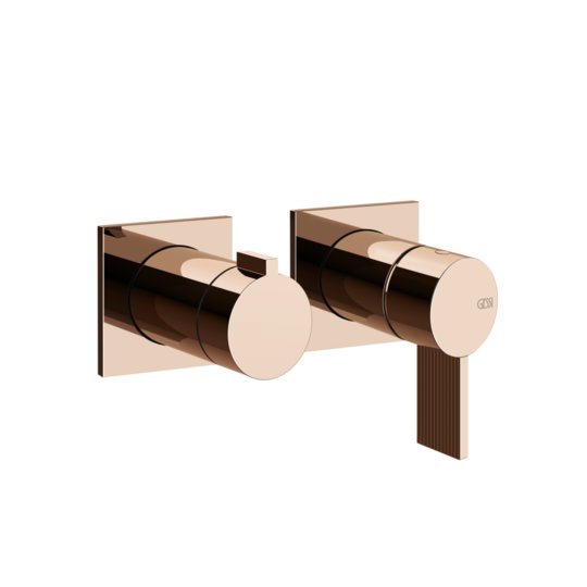 Смеситель для душа на 2 позиции Gessi Inverso Rigato, Copper PVD (73538-030) Для душа Медь PVD
