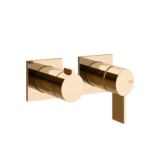 Смеситель для душа на 2 позиции Gessi Inverso Rigato, Warm Bronze PVD (73538-735) Для душа Бронза PVD