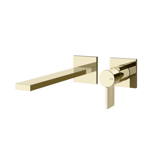 Смеситель для раковины Gessi Inverso Rigato, длина излива 198 мм, Brass PVD (73588-710) Для раковины Матовая медь PVD