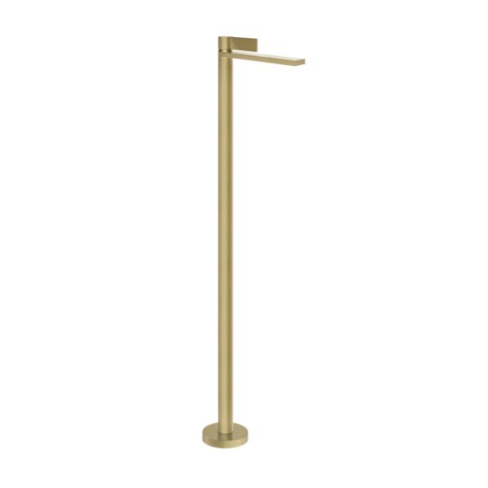 Напольный смеситель для раковины Gessi Inverso Rigato, Brass Brushed PVD (73595-727) Для раковины Матовая латунь PVD