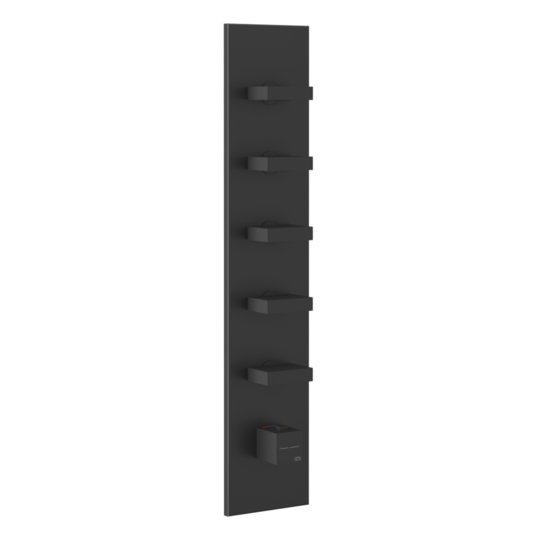 Термостатический смеситель на 5 потребителей Gessi Inverso Rigato, Matte Black (43030-299) Для ванны, Для душа Черный матовый
