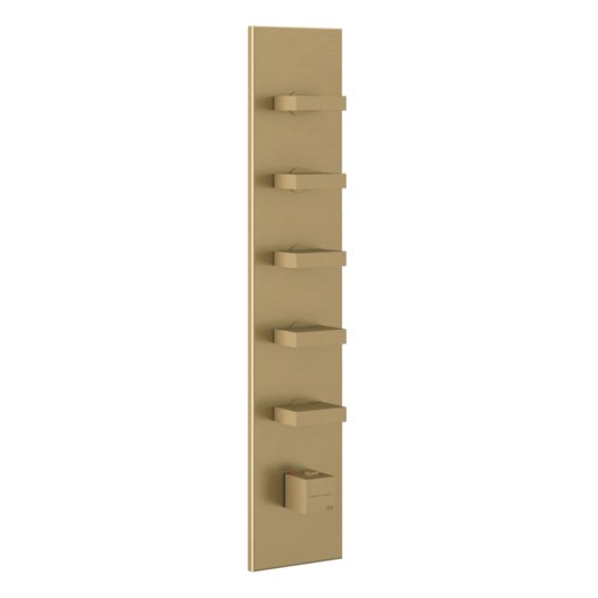 Термостатичний змішувач на 5 споживачів Gessi Inverso Rigato, Warm Bronze Br. PVD (43030-726) Для ванни, Для душа Матовая бронза PVD