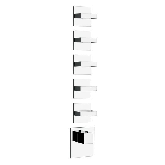 Термостатический смеситель на 5 потребителей Gessi Inverso Rigato, Chrome (43220-031) Для ванны, Для душа Хром