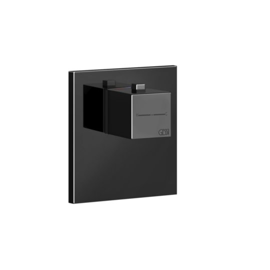 Термостатический смеситель для душа Gessi Inverso Rigato, Black Metal PVD (43252-706) Для ванны, Для душа Черный металлик PVD