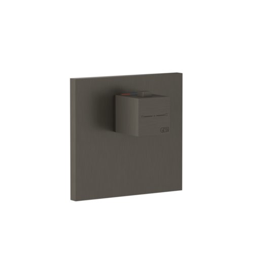 Термостатический смеситель для душа Gessi Inverso Rigato, Black Metal Br. PVD (43252-707) Для ванны, Для душа Черный матовый металлик PVD
