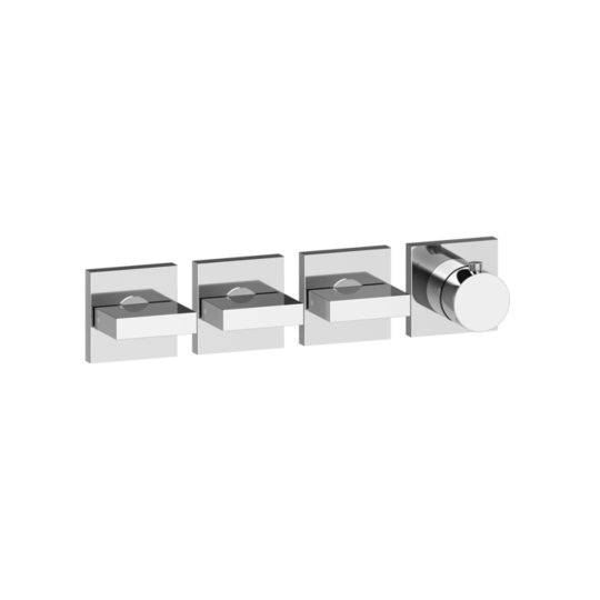 Термостатический смеситель на 3 потребителя Gessi Inverso Rigato, Chrome (44336-031) Для ванны, Для душа Хром