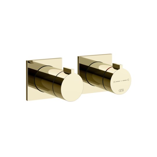 Термостатический смеситель для душа на 1 потребителя Gessi Inverso Rigato, Brass PVD (73032-710) Для ванны, Для душа Латунь PVD