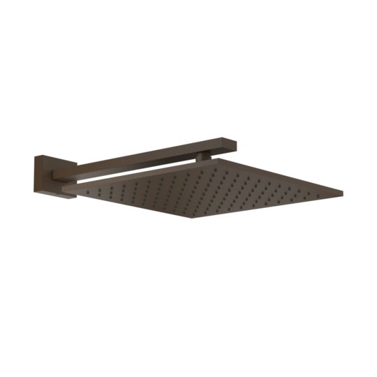 Верхний душ 300х300 мм с душевым кронштейном Gessi Inverso Rigato, Dark Bronze (15185-845) Верхние души Темная бронза