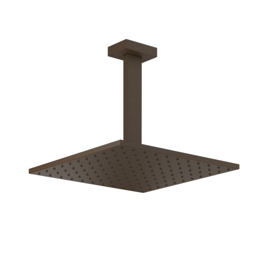 Верхний душ 300х300 мм с душевым кронштейном Gessi Inverso Rigato, Dark Bronze (15186-845) Верхние души Темная бронза