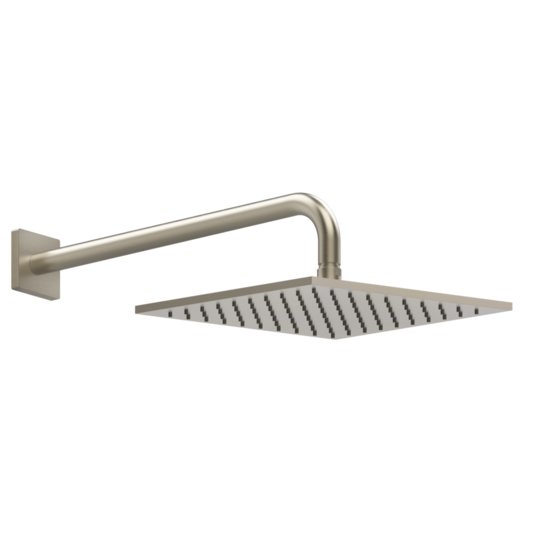 Верхний душ 250х250 мм с душевым кронштейном Gessi Inverso Rigato, Finox Brushed Nickel (59158-149) Верхние души Матовый никель