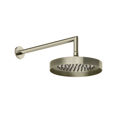 Верхний душ Ø218 мм с душевым кронштейном Gessi Inverso Rigato, Nickel PVD (63448-720) Верхние души Никель PVD