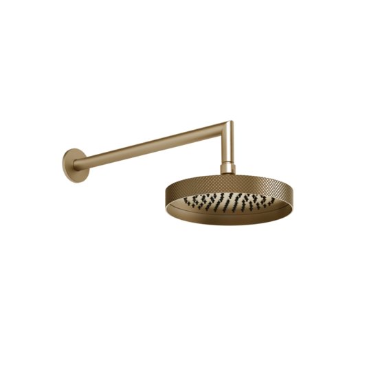 Верхний душ Ø218 мм с душевым кронштейном Gessi Inverso Rigato, Warm Bronze Br. PVD (63448-726) Верхние души Матовая бронза PVD