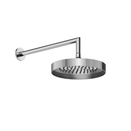 Верхний душ Ø218 мм с душевым кронштейном Gessi Inverso Rigato, Chrome (63548-031) Верхние души Хром