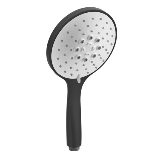 Ручной душ с белым диском Gessi Inverso Rigato, Matte Black (14376-299) Ручные души (лейки) Черный матовый