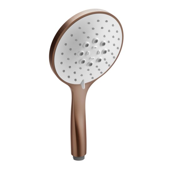 Ручний душ із білим диском Gessi Inverso Rigato, Copper Brushed PVD (14376-708) Ручні душі (лійки) Матовая медь PVD