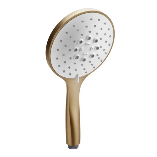 Ручной душ с белым диском Gessi Inverso Rigato, Warm Bronze Br. PVD (14376-726) Ручные души (лейки) Матовая бронза PVD