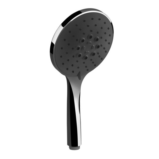 Ручной душ с черным диском Gessi Inverso Rigato, Black Metal PVD (14378-706) Ручные души (лейки) Черный металлик PVD