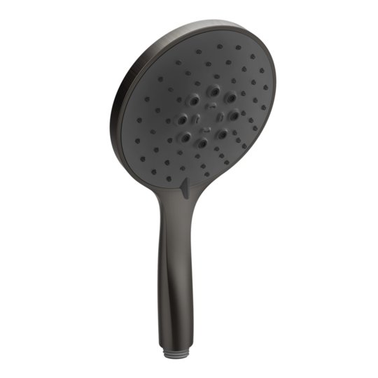 Ручний душ із чорним диском Gessi Inverso Rigato, Black Metal Br. PVD (14378-707) Ручні душі (лійки) Черный матовый металлик PVD