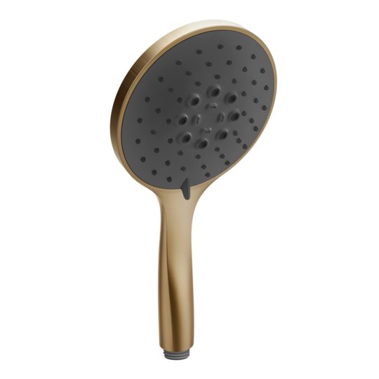 Ручний душ із чорним диском Gessi Inverso Rigato, Warm Bronze Br. PVD (14378-726) Ручні душі (лійки) Матовая бронза PVD