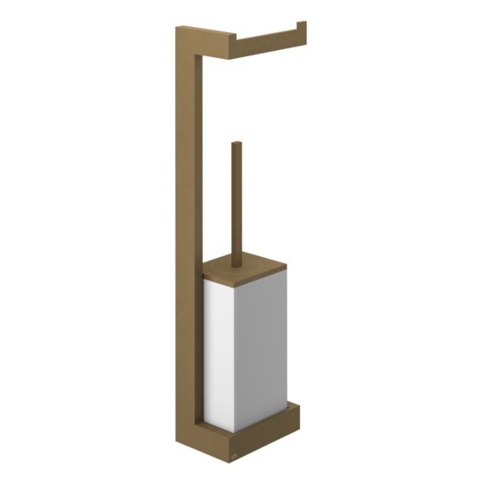 Стойка с бумагодержателем и ершиком для унитаза Gessi Inverso, Antique Brass (20867-713) Бумагодержатели, Ершики для унитаза Gessi
