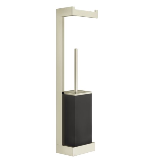 Стойка с бумагодержателем и ершиком для унитаза Gessi Inverso, Nickel PVD (20868-720) Бумагодержатели, Ершики для унитаза Gessi