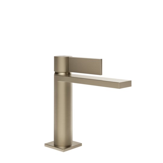 Смеситель для раковины Gessi Inverso Diamantato, с донным клапаном, Finox Brushed Nickel (73651-149) Для раковины Матовый никель