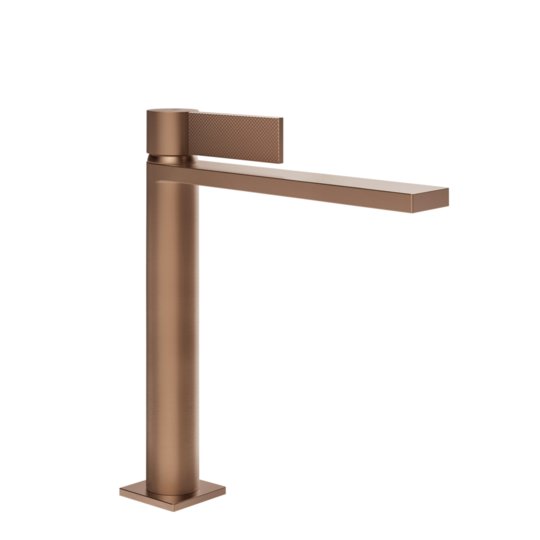Змішувач для раковини Gessi Inverso Diamantato, з донним клапаном, Copper Brushed PVD (73655-708) Для раковини Матовая медь PVD