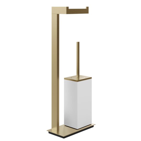 Стойка с бумагодержателем и ершиком для унитаза Gessi Inverso, Warm Bronze Br. PVD (20933-726) Бумагодержатели, Ершики для унитаза Gessi