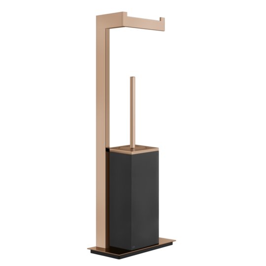 Стойка с бумагодержателем и ершиком для унитаза Gessi Inverso, Copper PVD (20934-030) Бумагодержатели, Ершики для унитаза Gessi