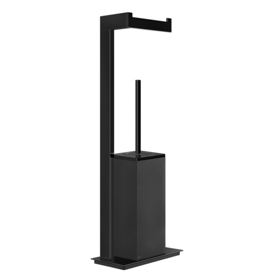 Стойка с бумагодержателем и ершиком для унитаза Gessi Inverso, Black Metal PVD (20934-706) Бумагодержатели, Ершики для унитаза Gessi