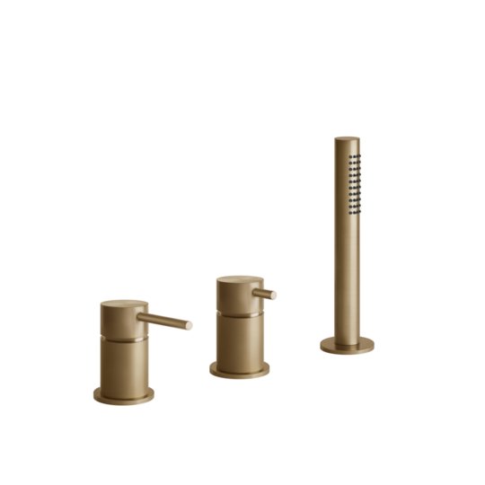 Смеситель для ванны Gessi Gessi316 Flessa, Warm Bronze Br. PVD (54043-726) Для ванны Матовая бронза PVD