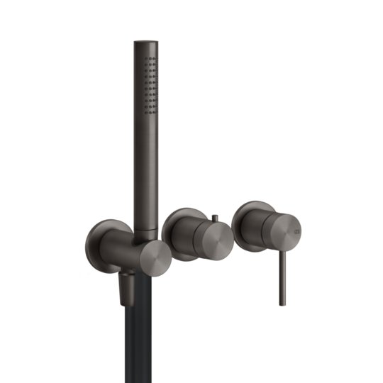 Смеситель для ванны Gessi Gessi316, Black Metal Br. PVD (54039-707) Для ванны, Для душа Черный матовый металлик PVD