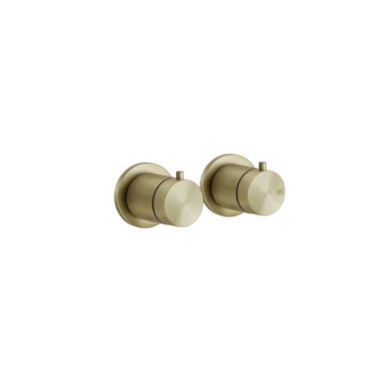 Термостатический смеситель на 1 позицию Gessi Gessi316, Brass Brushed PVD (54232-727) Для ванны, Для душа Матовая латунь PVD