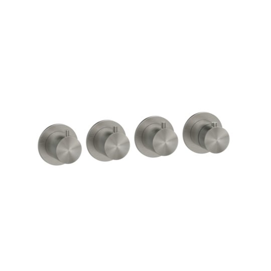 Термостатический смеситель на 3 позиции Gessi Gessi316, Steel Brushed (54336-239) Для ванны, Для душа Матовая сталь (шлиф)