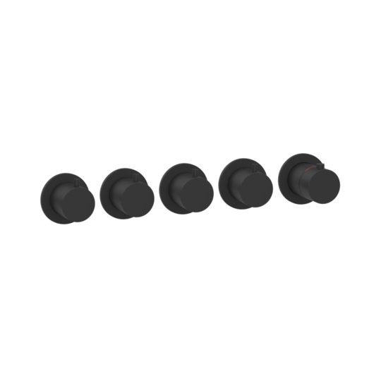 Термостатический смеситель на 4 позиции Gessi Gessi316, Matte Black (54338-299) Для ванны, Для душа Черный матовый