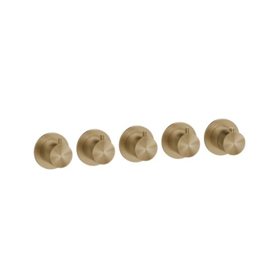 Термостатический смеситель на 4 позиции Gessi Gessi316, Warm Bronze Br. PVD (54338-726) Для ванны, Для душа Матовая бронза PVD