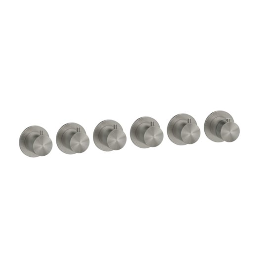 Термостатический смеситель на 5 позиций Gessi Gessi316, Steel Brushed (54340-239) Для ванны, Для душа Матовая сталь (шлиф)