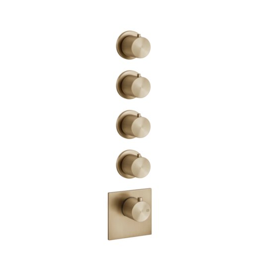 Термостатический смеситель на 4 позиции Gessi Gessi316, Warm Bronze Br. PVD (54508-726) Для ванны, Для душа Матовая бронза PVD